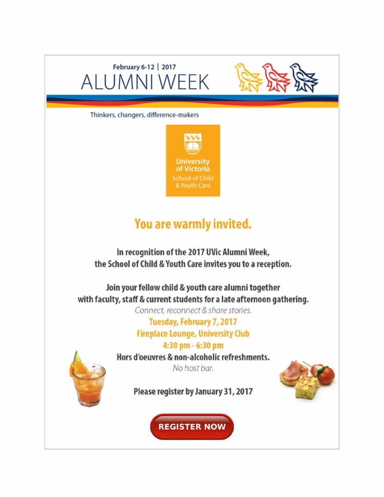 invitation SCYC alumni reception